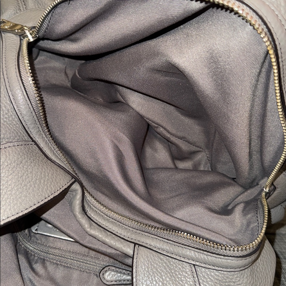 Coach Bag Lexy Gray Leather Shoulder Bag - Picture 13 of 17